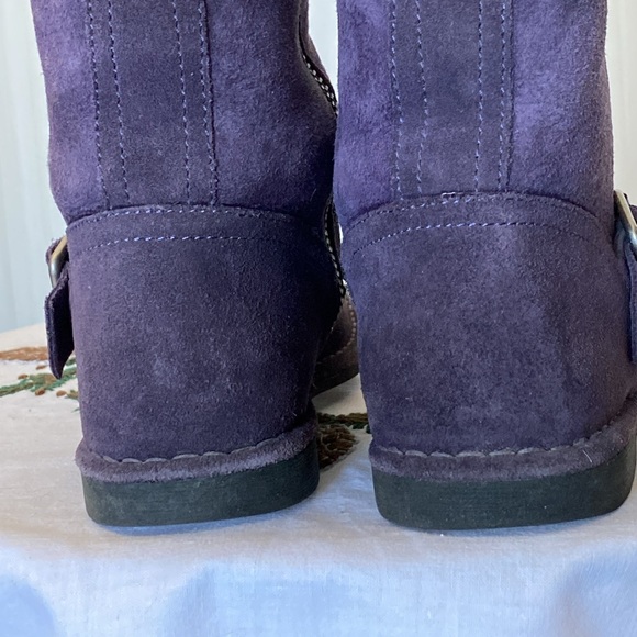 REDUCED!! Anna Sui for Hush Puppies tall suede boots! Zipper! Size 6 us - Picture 6 of 17